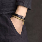 Punk Leather Bracelet Set