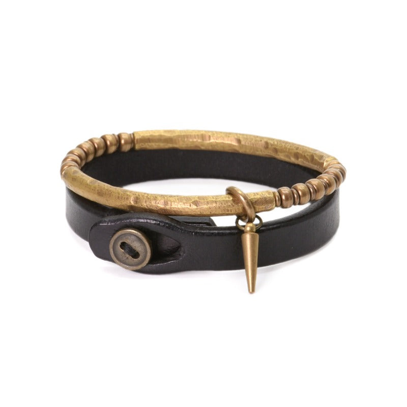 Punk Leather Bracelet Set