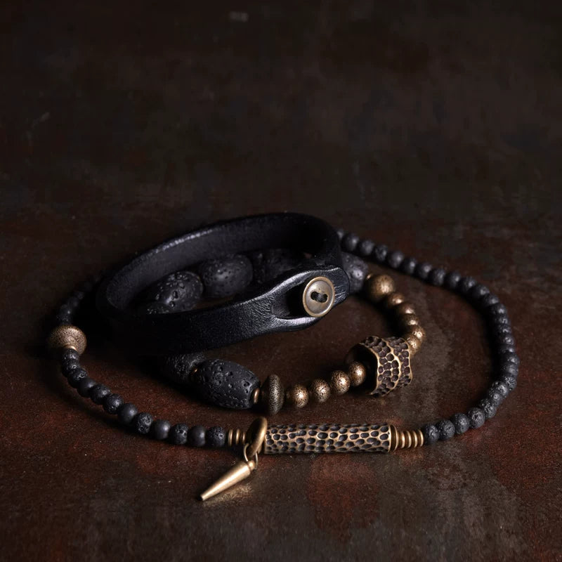 Original Volcanic Stone Chain set