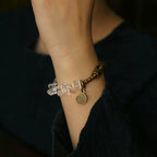 Original Design Ice-Clear Irregular Clear Quartz Bracelet