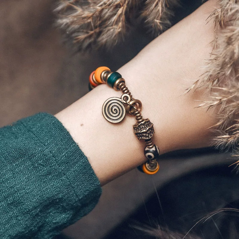 Original Design Glazed Bead Bracelet.