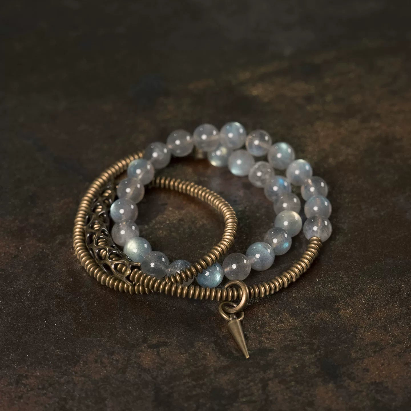 Original Design Grey Moonstone Bracelet.