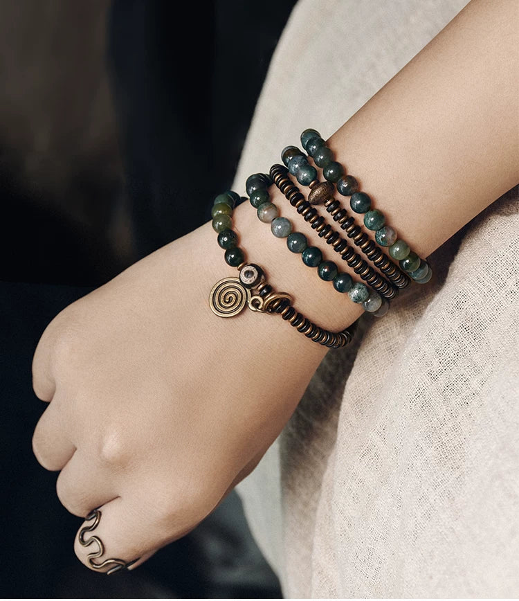 Original Retro Aquatic Agate Bracelet