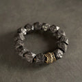 Original Irregular Meteorite Texture Ebony Bracelet