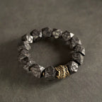 Original Irregular Meteorite Texture Ebony Bracelet