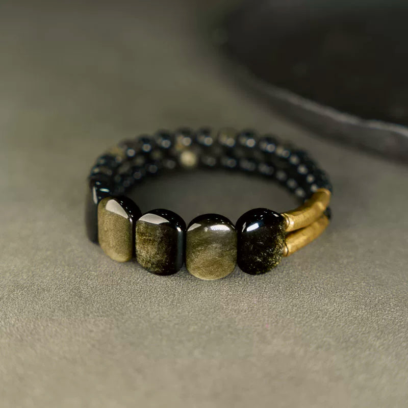 Original Natural Obsidian Bracelet