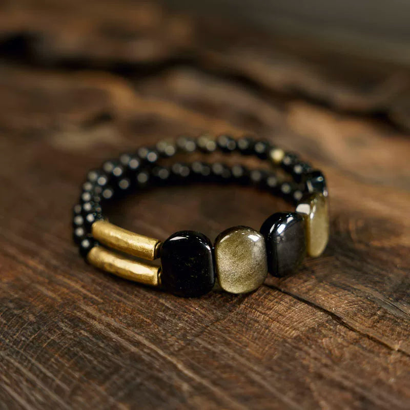Original Natural Obsidian Bracelet
