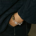 Original Design Ice-Clear Irregular Clear Quartz Bracelet