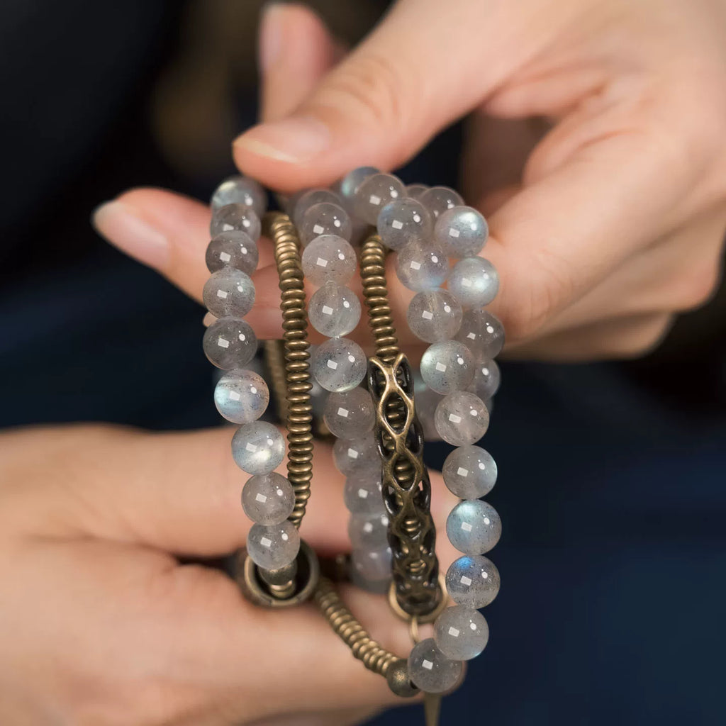 Original Design Grey Moonstone Bracelet.