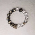 Original Retro Bbsidian White Crystal Bracelet