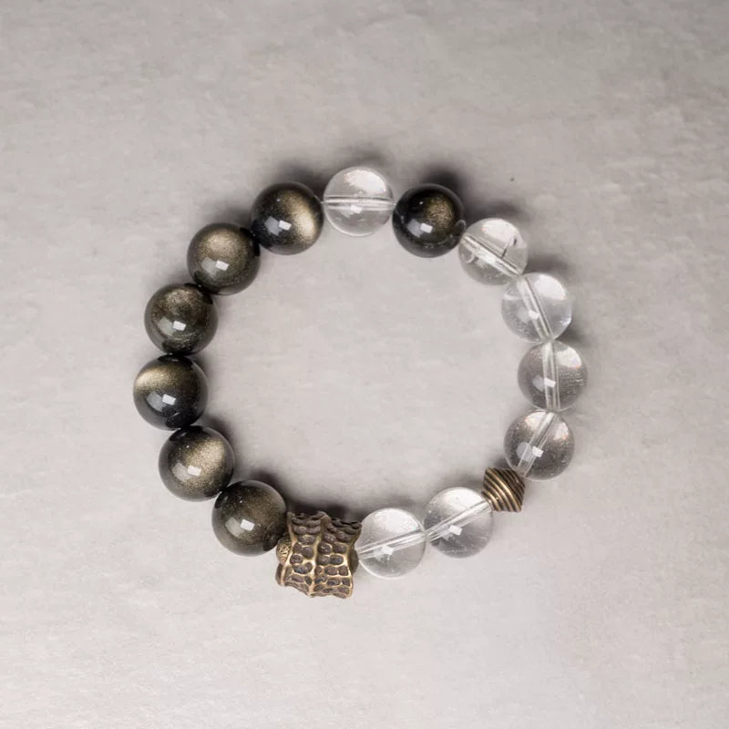 Original Retro Bbsidian White Crystal Bracelet