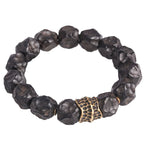 Original Irregular Meteorite Texture Ebony Bracelet