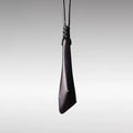 Vintage Handcrafted Brass-Inlaid Ebony Pendant