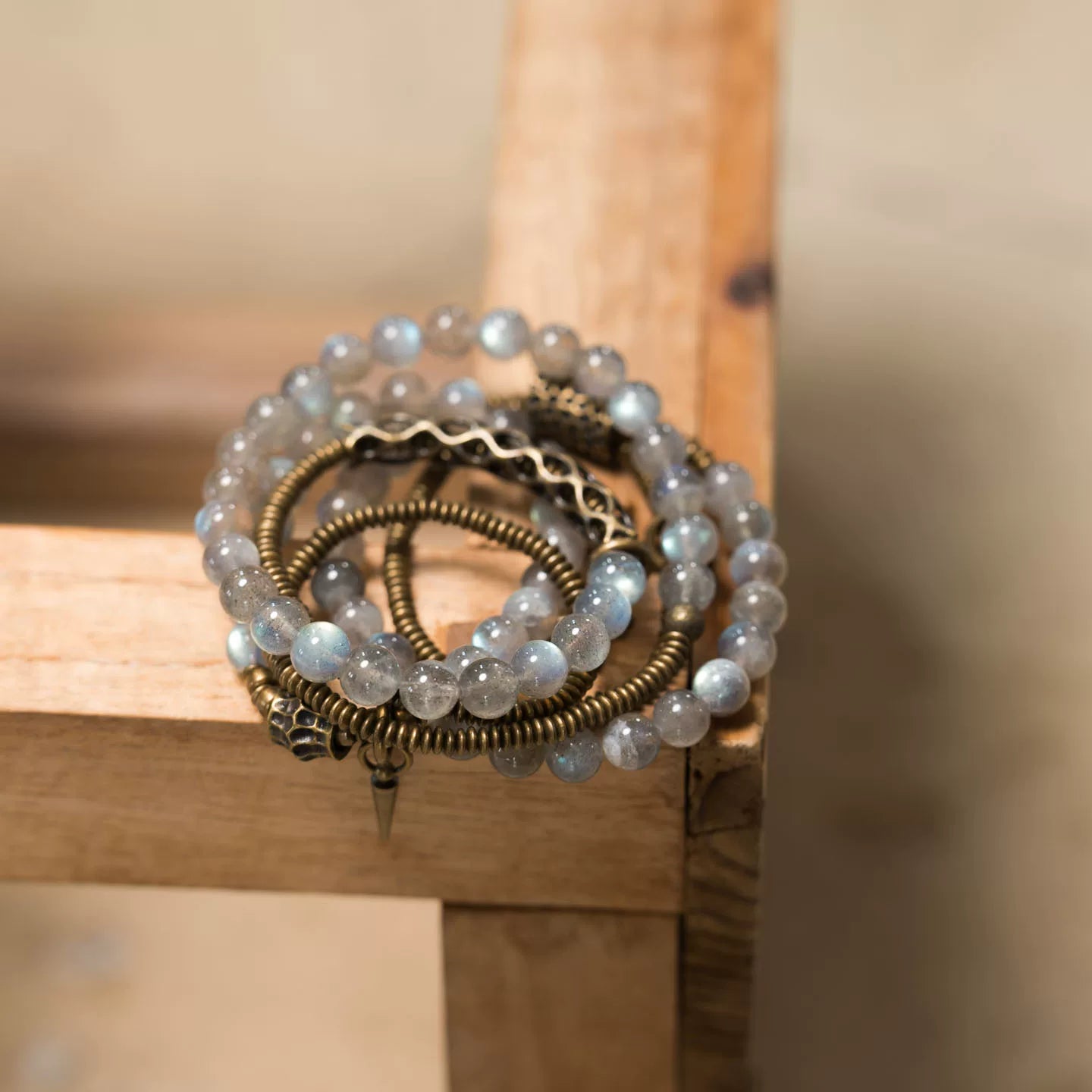 Original Design Grey Moonstone Bracelet.