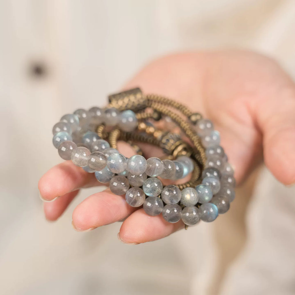 Original Design Grey Moonstone Bracelet.