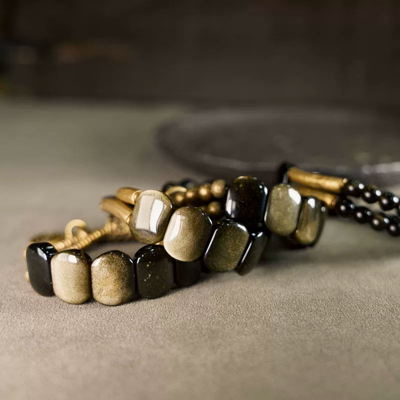 Original Natural Obsidian Bracelet